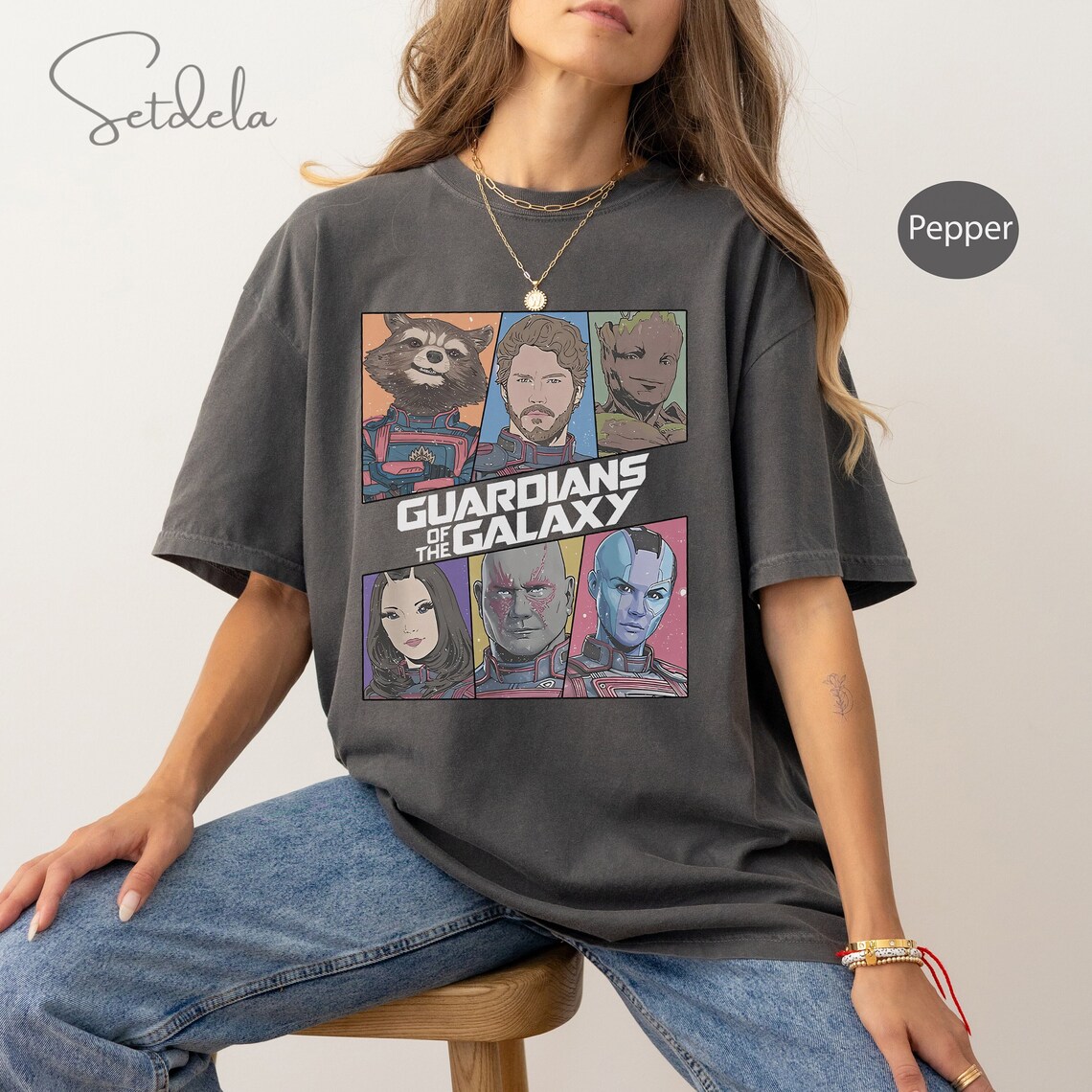 Retro Marvel Guardians of the Galaxy 3 Comfort Colors Shirt, Marvel Avengers Sweatshirt, Super Hero Shirt, Rocket, Starlord Shirts